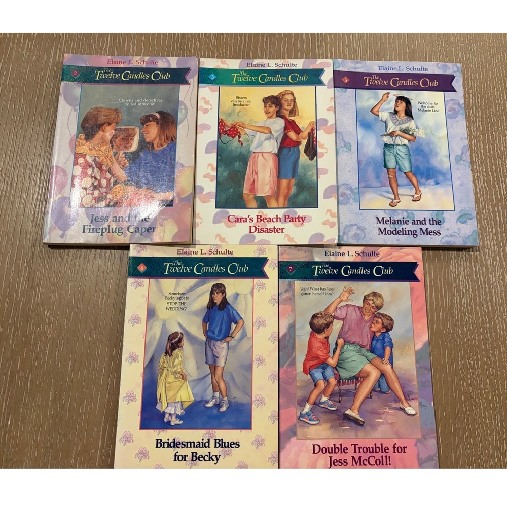 Vintage Twelve Candles Club Book Lot 5 Elaine L Schulte Girls Teen Fiction 90s